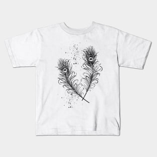Peacock Feathers Kids T-Shirt